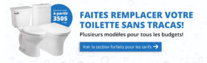 Remplacement toilette Québec et Lévis